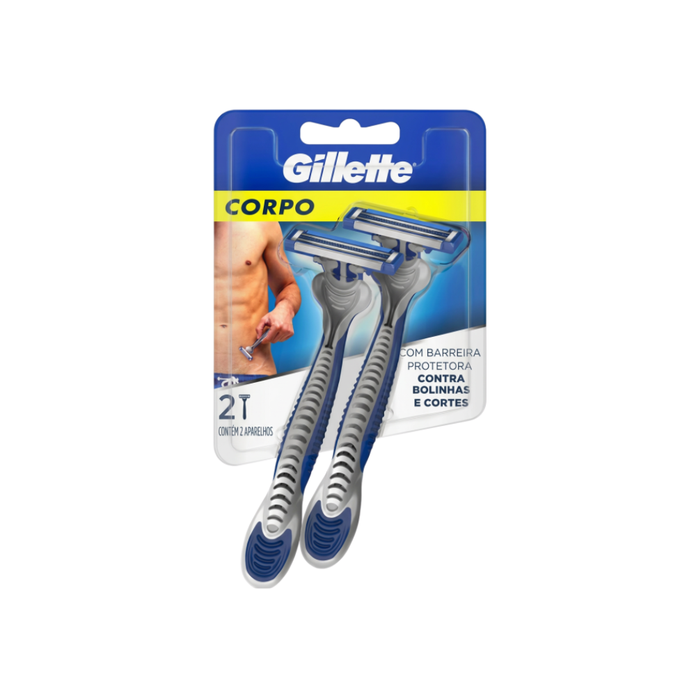APARELHO PARA DEPILACAO GILLETTE CORPO DESCARTAVEL 2 UNIDADES