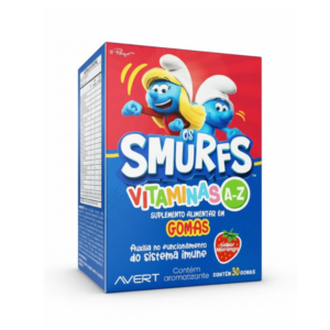 VITAMINA SMURFS A-Z SABOR MORANGO COM30 GOMAS