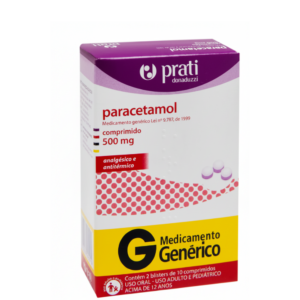 PARACETAMOL 500MG 20COMPRIMIDOS PRATI DONADUZZI