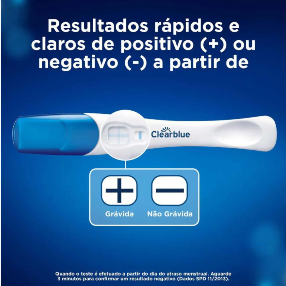 TESTE DE GRAVIDEZ CLEARBLUE DETECCAO RAPIDA 2 UNIDADES - Imagem 6