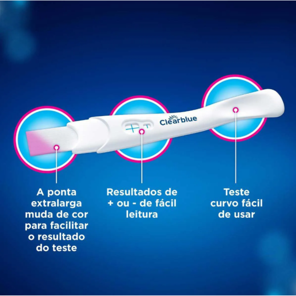 TESTE DE GRAVIDEZ CLEARBLUE DETECCAO RAPIDA 2 UNIDADES - Imagem 4