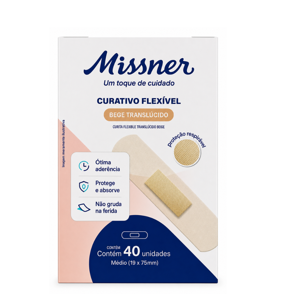 CURATIVO FLEXIVEIS BEGE 40UNIDADES MISSNER