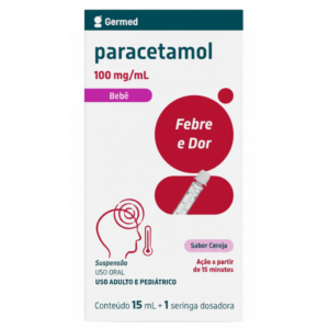 PARACETAMOL BEBE 100MG/ML SUSPENSAO ORAL SABOR CEREJA 15ML GERMED