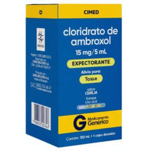 CLORIDRATO DE AMBROXOL 15MG/5ML XAROPE PEDIATRICO SABOR CEREJA 120ML CIMED