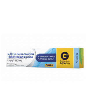SULFATO DE NEOMICINA 5MG + BACITRACINA 250UI POMADA DERMATOLOGICA 15G CIMED