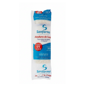 ATADURA DE CREPOM 10CM X 1,80M COM 1 UNIDADE SANFARMA