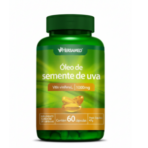 OLEO DE SEMENTE DE UVA HERBAMED 1000MG 60 CAPSULAS