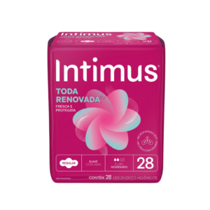 ABSORVENTE INTIMUS TODA RENOVADA SUAVE COM ABAS 28UNIDADES