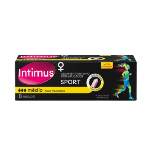 ABSORVENTE INTERNO INTIMUS SPORT MEDIO 8 UNIDADES + APLICADOR