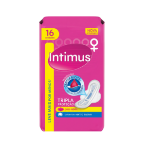ABSORVENTE INTIMUS TODA PROTEGIDA COBERTURA SUAVE COM ABAS COM 16 UNIDADES