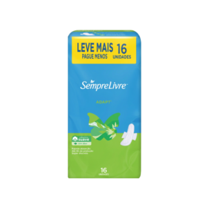 ABSORVENTE SEMPRE LIVRE ADAPT COBERTURA SUAVE COM ABAS COM 16 UNIDADES
