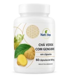 CHA VERDE COM GENGIBRE  60 CÁPSULAS DE 500MG NATTUBRAS