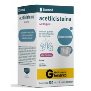 ACETILCISTEINA 40MG/ML XAROPE SABOR FRAMBOESA 120ML GERMED