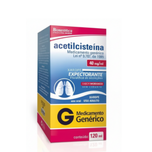 ACETILCISTEINA 40MG/ML XAROPE SABOR MORANGO 120ML