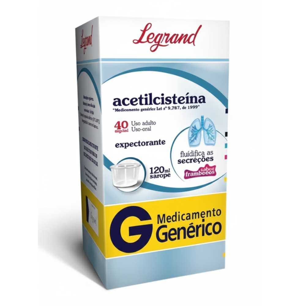 ACETILCISTEINA 40MG/ML XAROPE SABOR FRAMBOESA 120ML LEGRAND