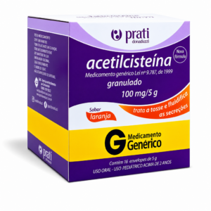 ACETILCISTEINA 100MG 16ENVELOPES GRANULADO 5G PRATI DONADUZZI