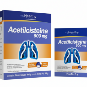 ACETILCISTEINA 600MG GRANULADO SABOR LARANJA 16 ENVELOPES HEALTHY DO BRASIL