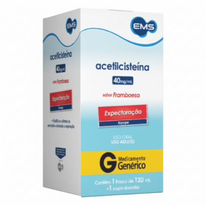 ACETILCISTEINA 40MG/ML XAROPE SABOR FRAMBOESA 120ML EMS