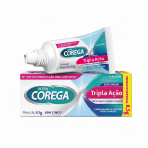 CREME FIXADOR DE DENTADURA ULTRA COREGA TRIPLA ACAO SEM SABOR 8,5G
