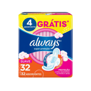 ABSORVENTE ALWAYS DIA ULTRA SUAVE COM ABAS 32 UNIDADES