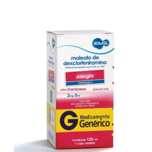 MALEATO DE DEXCLORFENIRAMINA 0,4MG/ML XAROPE 120ML EMS