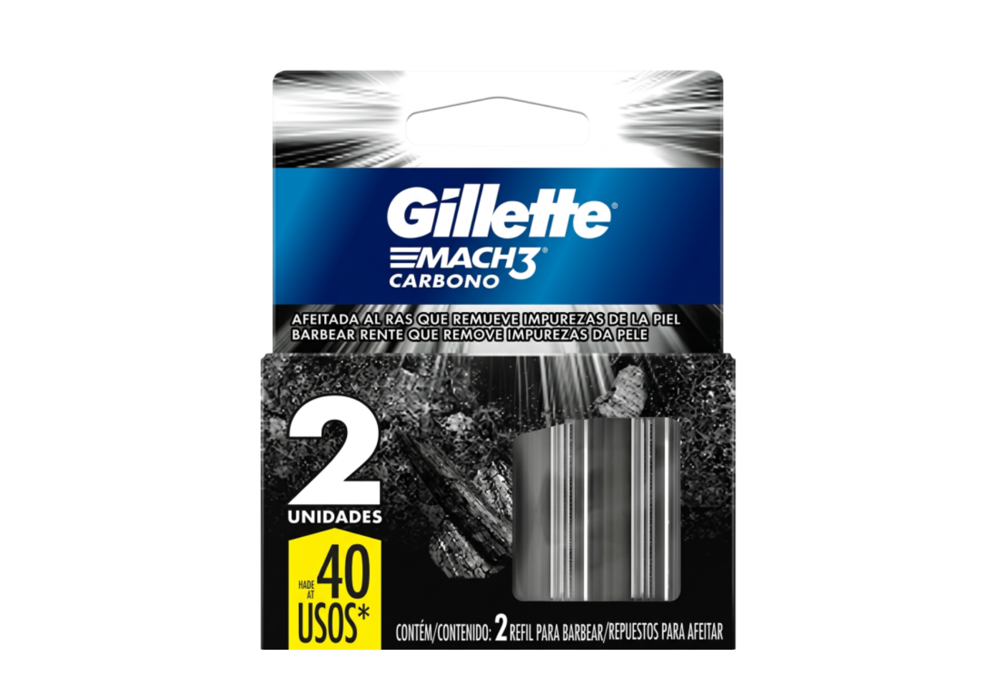 CARGA GILLETTE MACH3 CARB 2UN