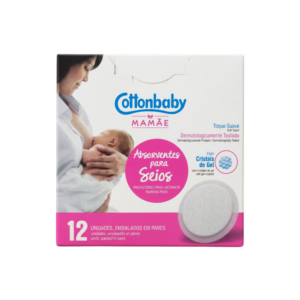 ABSORVENTE PARA SEIOS TOQUE SUAVE COTTONBABY 12 UNIDADES