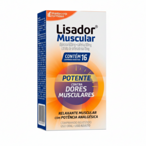 LISADOR MUSCULAR DIPIRONA 600MG + CAFEINA 100MG + CITRATO DE ORFENADRINA 70MG 16 COMPRIMIDOS