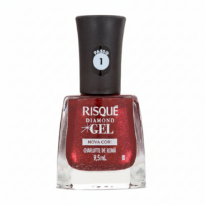 ESMALTE METALICO RISQUE DIAMOND GEL NOVA COR! 9,5ML CHARLOTTE DE ROMA