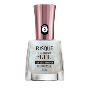 ESMALTE RISQUE DIAMOND GEL TOP COAT FIXADOR 9,5ML EFEITO CRISTAL