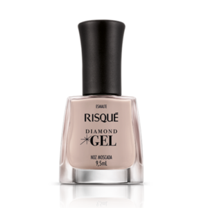 ESMALTE RISQUE DIAMOND GEL NOZ MOSCADA COM 9,5ML