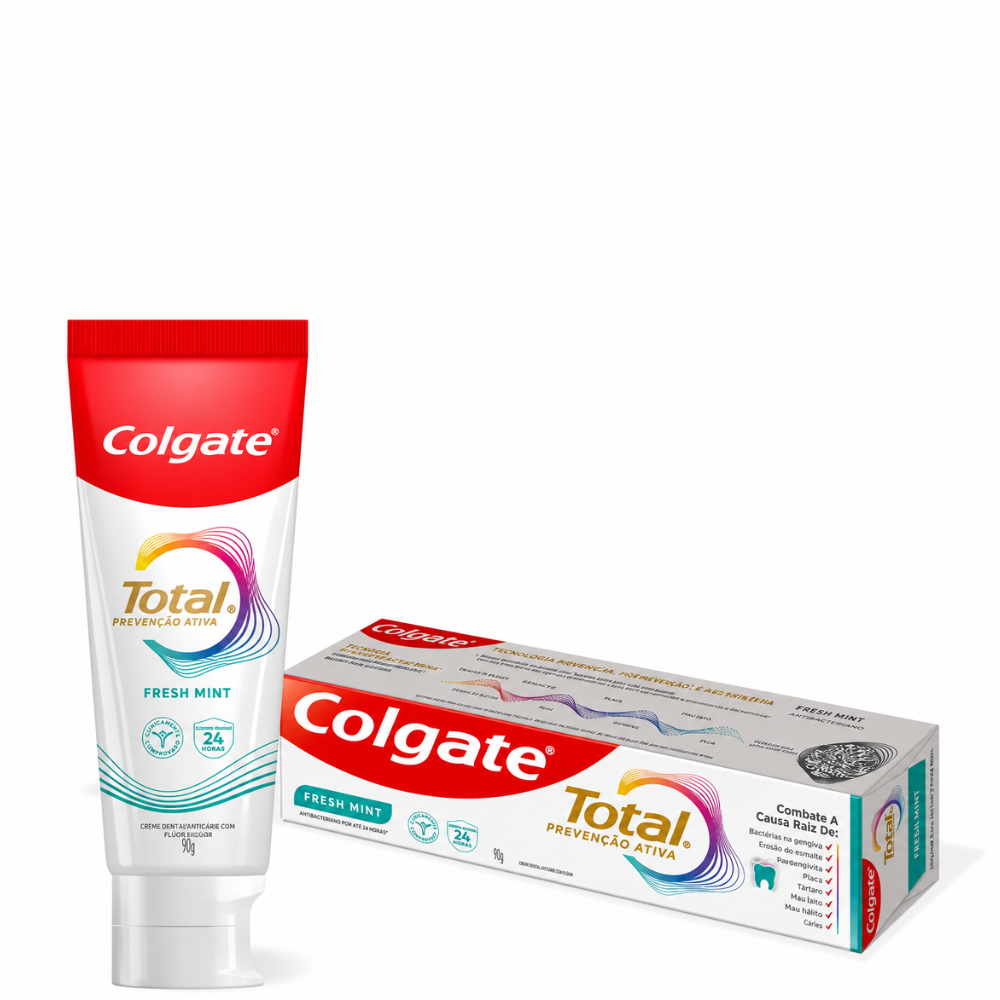CREME DENTAL COLGATE TOTAL PREVENCAO ATIVA FRESH MINT 90G