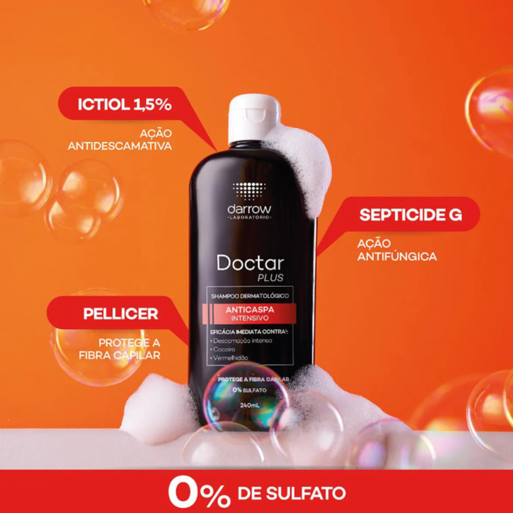 SHAMPOO ANTICASPA DARROW DOCTAR PLUS INTENSIVO 240ML - Imagem 2